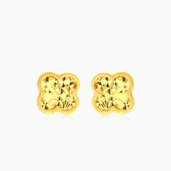 Symbolické náušnice ze žlutého zlata