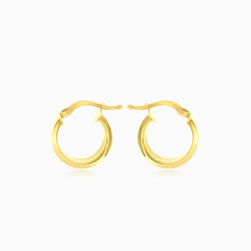 Dreireihige Goldcreolen