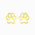 Boucles d’oreilles clous en or motif patte de chat