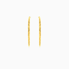 hochglanzpolierte Creolen aus Gold