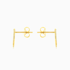 Náušnice s andělskými křídly ze žlutého a bílého zlata