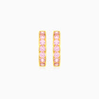 Kruhové náušnice z růžového křemene