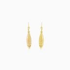 Boucles d'oreilles pendantes en or en forme de feuille