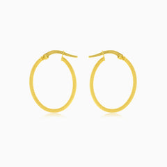 Boucles d’oreilles créoles arrondies en or lumineux