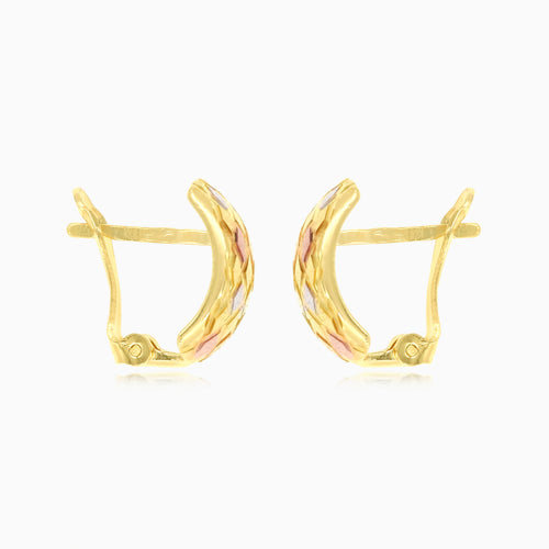 Ohrringe aus dreifarbigem Gold