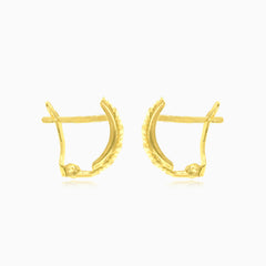 hochglanzpolierte Goldohrringe