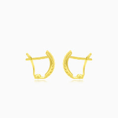 Gelbgoldene Hängeohrringe mit Klappbügelverschluss