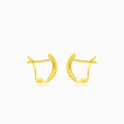 Gelbgoldene Hängeohrringe mit Klappbügelverschluss