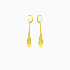 Yellow gold dramatic drop earrings