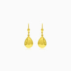 Waterdrop dangle gold earring