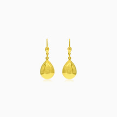 Waterdrop dangle gold earring