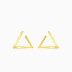 Kleine dreieckige Ohrringe aus Gelbgold