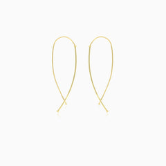 Boucles d'oreilles pendantes en or jaune