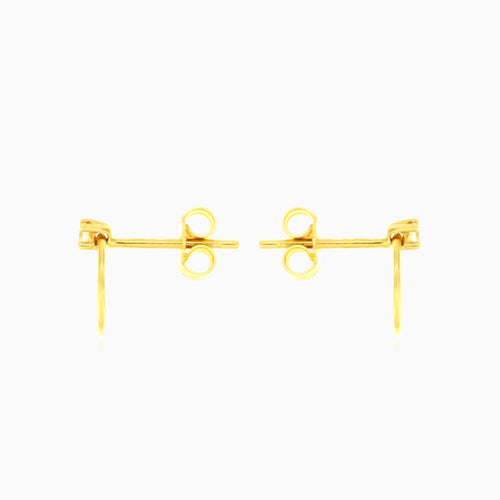 Boucles d’oreilles cercle en or jaune avec zircone cubique