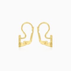 Achátové náušnice se vzorem lístků jetele