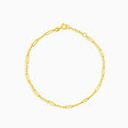 Jemný řetízkový zlatý náramek se zlatými články