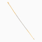 Zlatý článkový náramek se zirkony