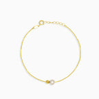 Armband mit Perle und Goldperle