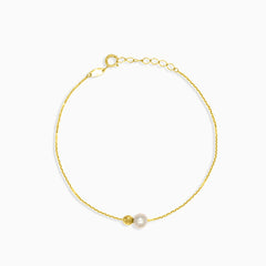 Armband mit Perle und Goldperle