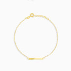 Elegatní zlatý náramek s destičkou