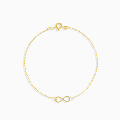 Bracelet infini simple en or