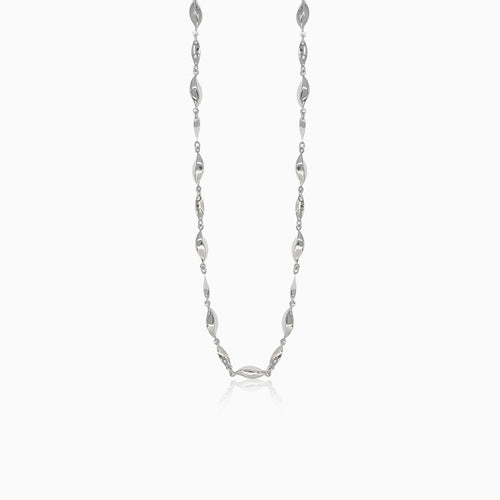 Elegante Spiralhalskette aus Weißgold