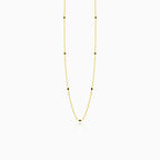 Zlatý náhrdelník s černými onyxy