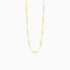 Fine gold necklace with infinities