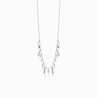 Extravagante Halskette mit Anhänger aus Weißgold