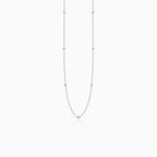 Fine necklace decorated with bezel zircons