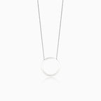 White gold necklace with a gentle circle