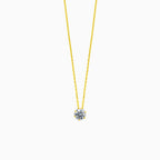 Collier solitaire charmant en or