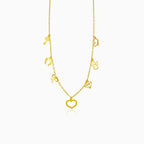 Collar de oro con símbolos