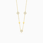 Gold clover leaf necklace