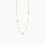 Zlatý náhrdelník s různobarevnými kameny