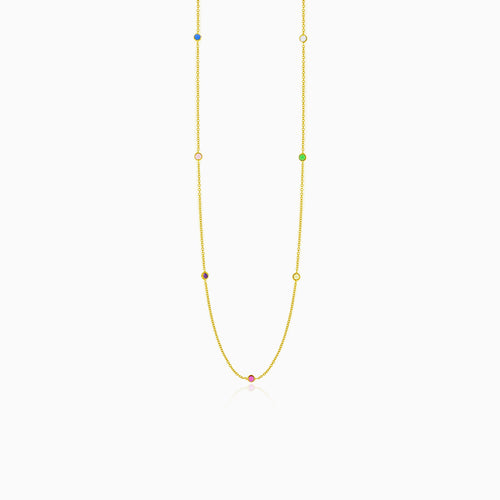 Jemný vícebarevný náhrdelník