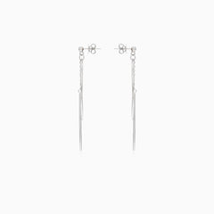 Designové stříbrné visací náušnice