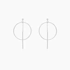 Designové stříbrné visací náušnice