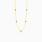 Collar chapado en oro con ónix