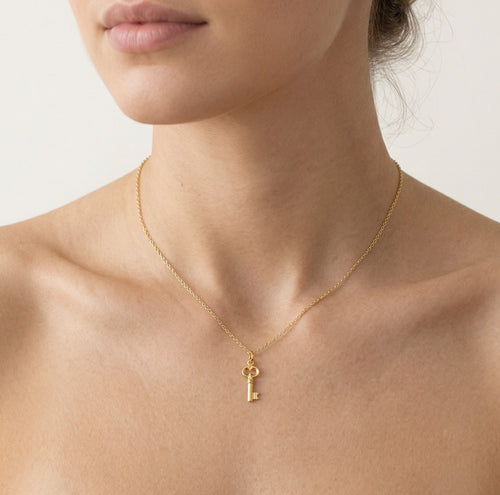 Gelbgold-Schlüsselanhänger