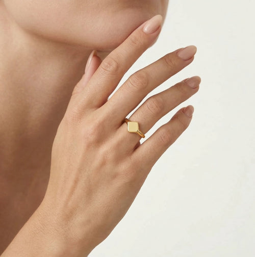 Bague losange en or jaune