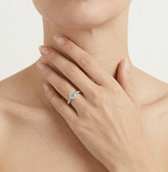 Bague en argent scintillante pour femme