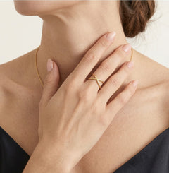 Bague croisée en or jaune