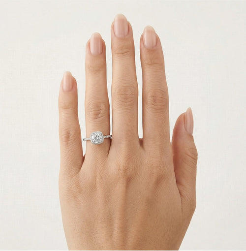 Bague femme en argent avec zirconia cubique luminescent