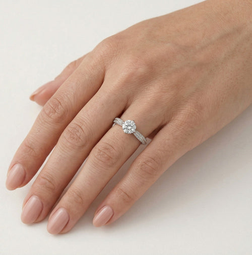 CubBague en argent avec zircon cubiqueic zirconia silver ring