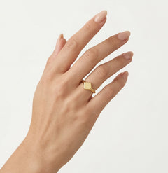 Bague losange en or jaune