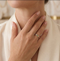 Mehrfarbiger Linien-Gelbgold-Ring