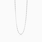 Silver square beads chain