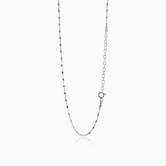 Silver square beads chain