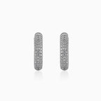 Boucles d'oreilles en argent avec zirconium cubique